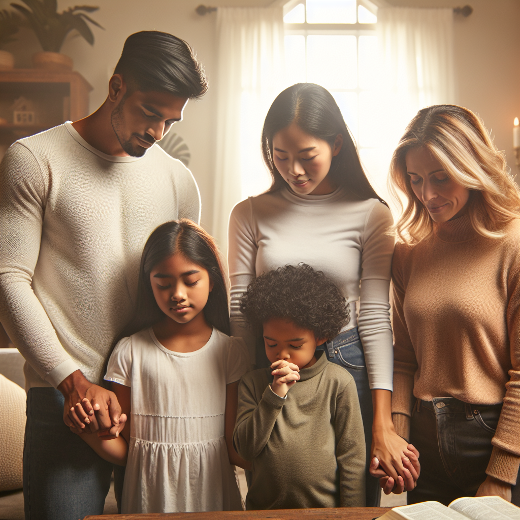 Familia, Casal e Jovens com a Mensagem do Dia